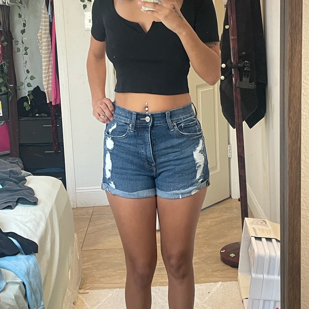 Express denim shorts